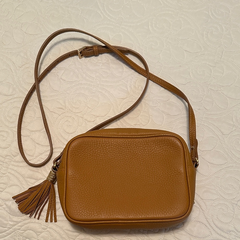 Gigi NY Tan Leather Crossbody Bag - Picture 4 of 9